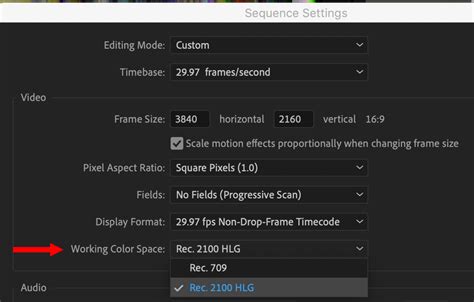 Retention of EXR <strong>color space</strong> information. . Export color space premiere pro greyed out